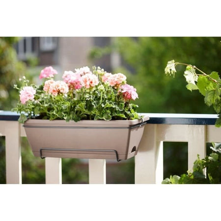Balconiere Elho Barcelona Allin1 50 - Marrone - L 50 x P 28 x H 19 cm - Balcone esterno - 100% riciclato