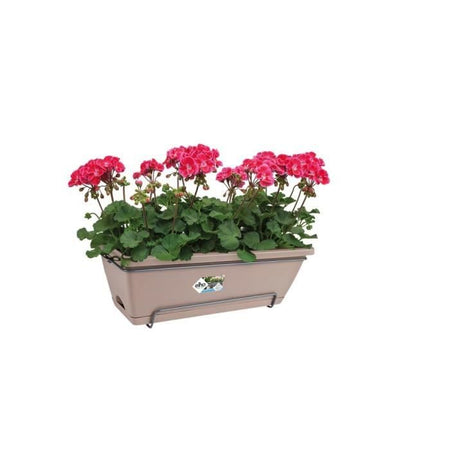 Balconiere Elho Barcelona Allin1 50 - Marrone - L 50 x P 28 x H 19 cm - Balcone esterno - 100% riciclato