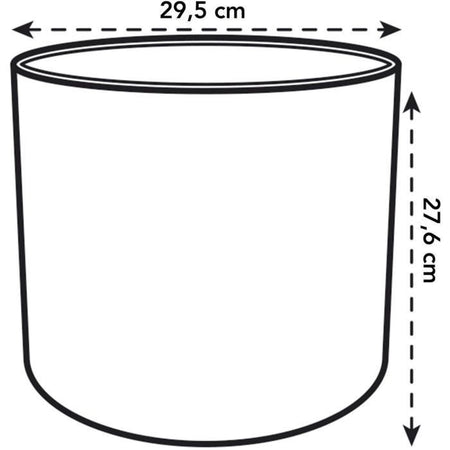 Pot di fiori rotondi B.For - Plastica - 30 - Verde fogliare