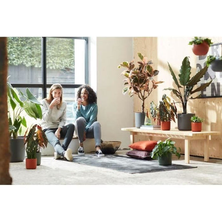 Vaso da fiori rotondo ELHO B.for Soft - Nero -  35 x H 32 cm - interno - 100% riciclato