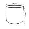 Vaso da fiori rotondo ELHO B.for Soft - Nero -  35 x H 32 cm - interno - 100% riciclato
