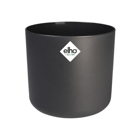 Vaso da fiori rotondo ELHO B.for Soft - Nero -  35 x H 32 cm - interno - 100% riciclato