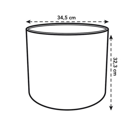 Vaso da fiori rotondo ELHO B.for Soft - Nero -  35 x H 32 cm - interno - 100% riciclato