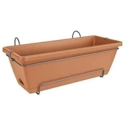 Elho Barcelona Balconiere Allin1 50 - Marrone - L 50 x P 28 x H 19 cm - Balcone esterno - 100% riciclato