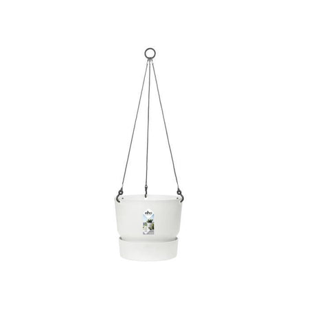 Vaso per fiori sospeso ELHO Greenville 24 - Esterno - 23,9 x H 20,3 cm - Bianco
