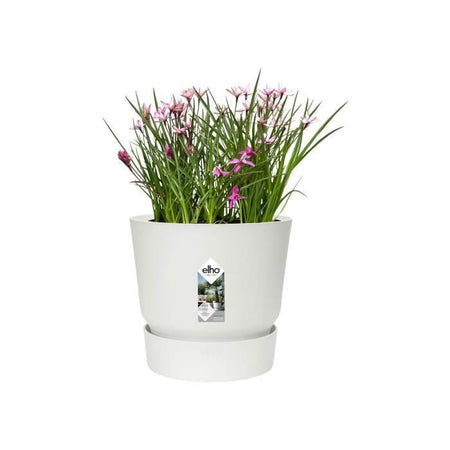 Vaso per fiori rotondo ELHO Greenville 40 - Esterno -  39 x H 36,8 cm - Bianco