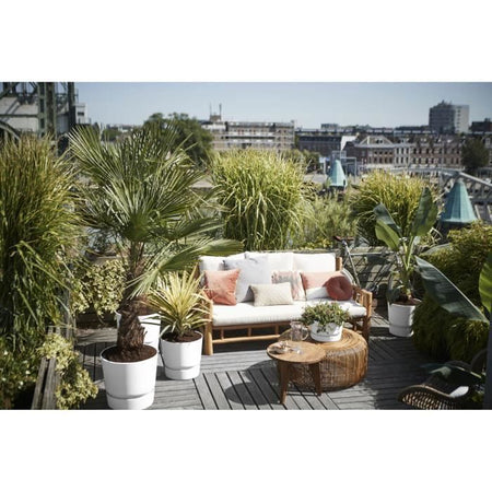 Vaso per fiori rotondo ELHO Greenville 40 - Esterno -  39 x H 36,8 cm - Bianco