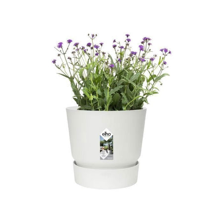 Vaso per fiori rotondo ELHO Greenville 40 - Esterno -  39 x H 36,8 cm - Bianco