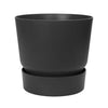 Vaso di fiori rotondo ELHO Greenville 25 - Esterno -  24,48 x H 23,31 cm - Nero vivente