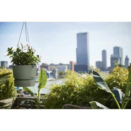 Vaso per fiori sospeso ELHO Greenville 24 - Esterno -  23,9 x H 20,3 cm - Verde foglia