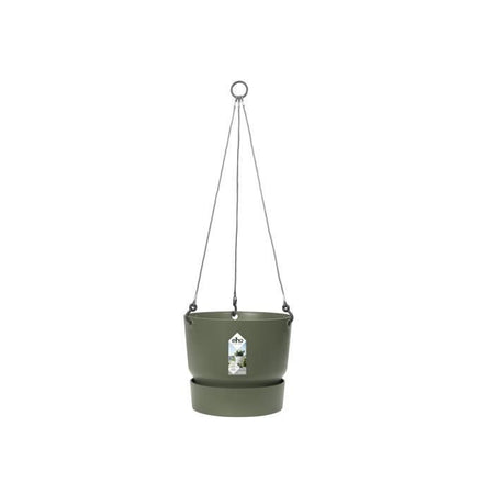 Vaso per fiori sospeso ELHO Greenville 24 - Esterno -  23,9 x H 20,3 cm - Verde foglia