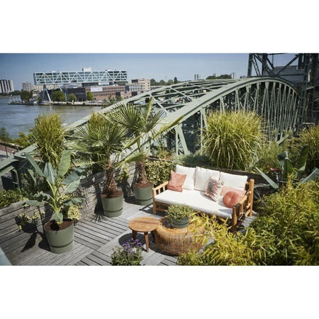 ELHO Portavaso rotondo Greenville 40 - Outdoor -  39 x H 36,8 cm - Verde foglia