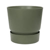 Vaso per fiori rotondo ELHO Greenville 47 - Esterno -  47 x H 44,1 cm - Verde foglia