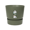 Vaso per fiori rotondo ELHO Greenville 47 - Esterno -  47 x H 44,1 cm - Verde foglia