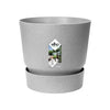 Vaso di fiori rotondo ELHO Greenville 25 - Esterno -  24,48 x H 23,31 cm - Grigio cemento vivente