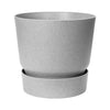 Vaso di fiori rotondo ELHO Greenville 25 - Esterno -  24,48 x H 23,31 cm - Grigio cemento vivente