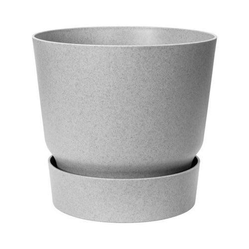 Vaso per fiori rotondo ELHO Greenville 40 - Esterno -  39 x H 36,8 cm - Grigio cemento vivente