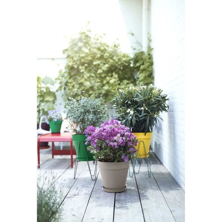 Vaso di fiori rotondo ELHO Loft Urban 25 - Esterno -  24,5 x H 22,2 cm - Giallo ocra