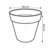 Vaso di fiori rotondo ELHO Loft Urban 25 - Esterno -  24,5 x H 22,2 cm - Giallo ocra