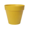 Vaso di fiori rotondo ELHO Loft Urban 25 - Esterno -  24,5 x H 22,2 cm - Giallo ocra