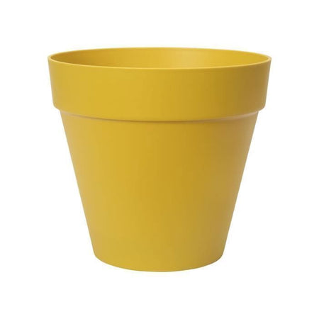 Vaso di fiori rotondo ELHO Loft Urban 25 - Esterno -  24,5 x H 22,2 cm - Giallo ocra
