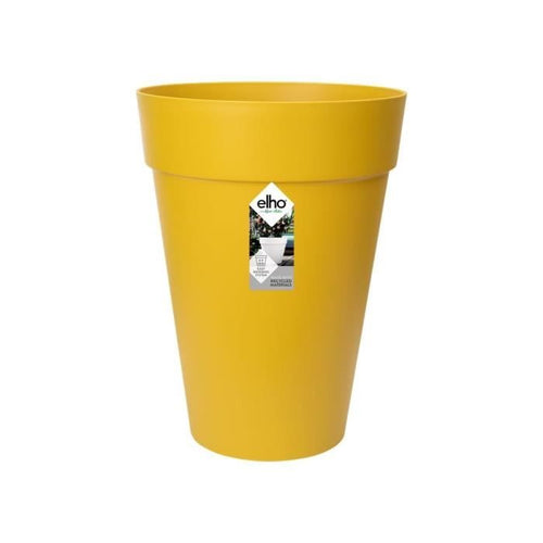 Vaso da fiori ELHO Loft Urban Round High 35 - Giallo -  34 x H 45 cm - per esterni - 100% riciclato