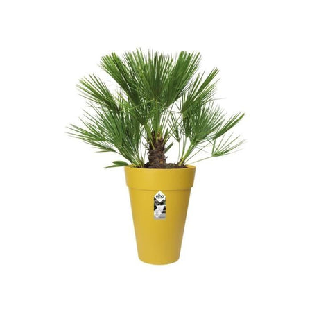 Vaso da fiori ELHO Loft Urban Round High 35 - Giallo -  34 x H 45 cm - per esterni - 100% riciclato