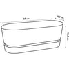 Greenville Oval piantatrice - Plastica - 50 - NERO