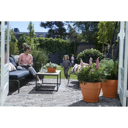 Elho Vibia Campana Fioriera Rotonda 55 - Marrone -  55 x H 47 cm - da esterno - 100% riciclata