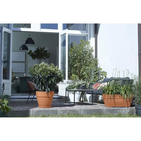 Fioriera Elho Vibia Campana Terrasse 80 - Marrone - L 77 x P 35 x H 33 cm - da esterno - 100% riciclata