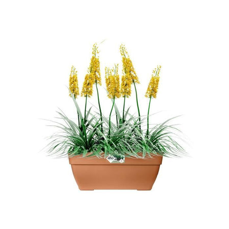 Fioriera Elho Vibia Campana Terrasse 80 - Marrone - L 77 x P 35 x H 33 cm - da esterno - 100% riciclata