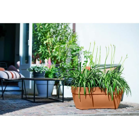 Fioriera Elho Vibia Campana Terrasse 80 - Marrone - L 77 x P 35 x H 33 cm - da esterno - 100% riciclata