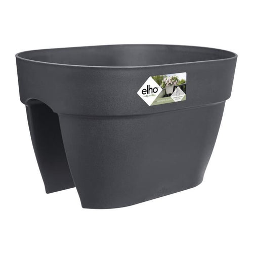 ELHO - Vaso da fiori - Vibia Campana Flower Bridge 40 - Antracite - Balcone esterno - L 26 x P 39 x H 22 cm