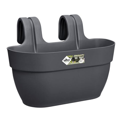 ELHO - Vaso da fiori - Vibia Campana Easy Hanger Medium - Antracite - Balcone esterno - L 24,1 x P 36 x H 26,5 cm