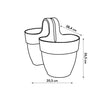 ELHO - Vaso da fiori - Vibia Campana Flower Twin 21 - Antracite - Balcone esterno - L 38,4 x P 20,5 x H 26,5 cm