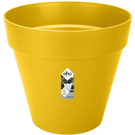 Loft Urban Round Flower Pot - Plastic - Percé - Tank - con ruote - 50 - ocra