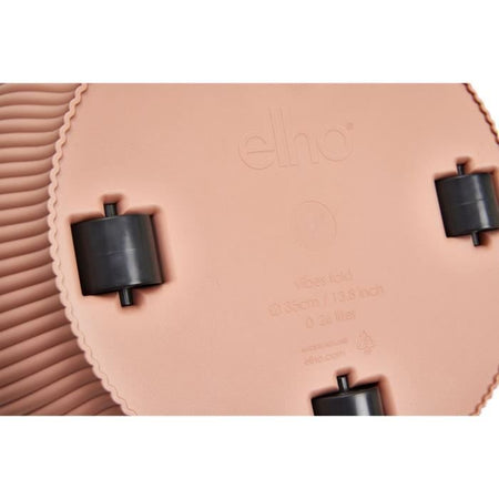 ELHO Vibes Fold Vaso da fiori rotondo Wheels 35 - Rosa -  35 x H 32 cm - interno - 100% riciclato