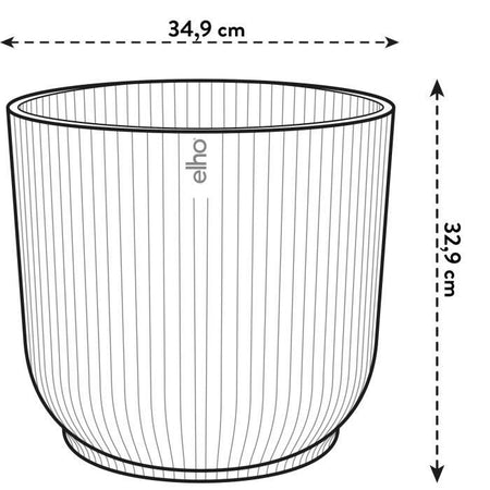 ELHO Vibes Fold Vaso da fiori rotondo Wheels 35 - Blu -  35 x H 32 cm - interno - 100% riciclato