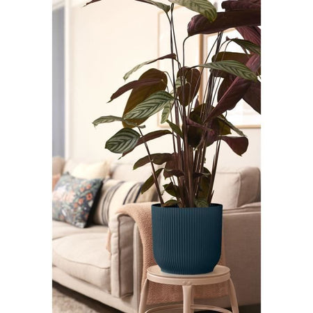 ELHO Vibes Fold Vaso da fiori rotondo Wheels 35 - Blu -  35 x H 32 cm - interno - 100% riciclato