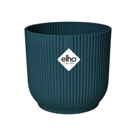 ELHO Vibes Fold Vaso da fiori rotondo Wheels 35 - Blu -  35 x H 32 cm - interno - 100% riciclato