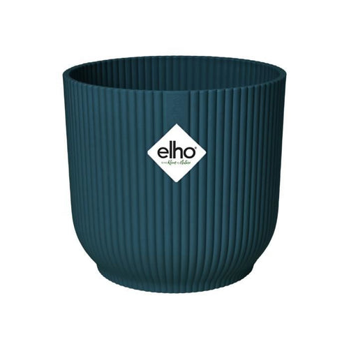ELHO Vibes Fold Vaso da fiori rotondo Wheels 35 - Blu -  35 x H 32 cm - interno - 100% riciclato