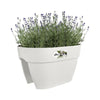 ELHO - Vaso da fiori - Vibia Campana Flower Bridge 40 - Silk White - Balcone esterno - L 26 x P 39 x H 22 cm