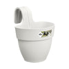 ELHO - Vaso da fiori - Vibia Campana Easy Hanger Small - Silk White - Balcone esterno - L 24,1 x P 20,5 x H 26,5 cm