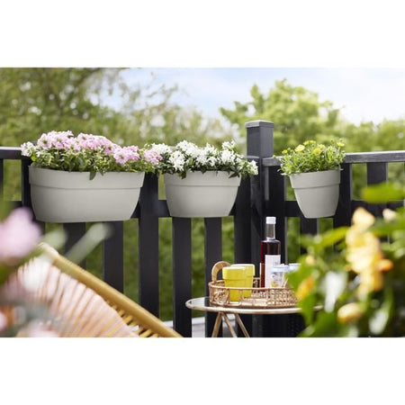 ELHO - Vaso da fiori - Vibia Campana Easy Hanger Small - Silk White - Balcone esterno - L 24,1 x P 20,5 x H 26,5 cm