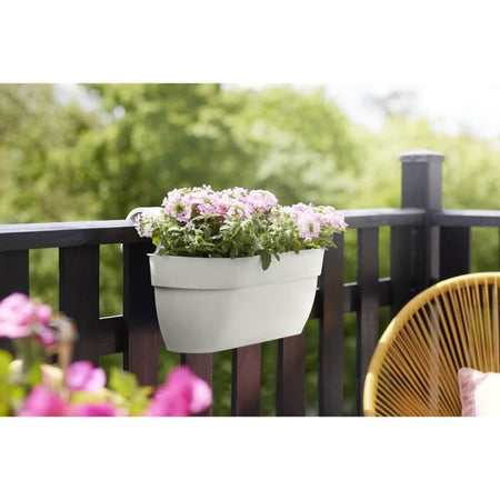 ELHO - Vaso da fiori - Vibia Campana Easy Hanger Large - Silk White - Balcone esterno - L 24,1 x P 46 x H 26,5 cm