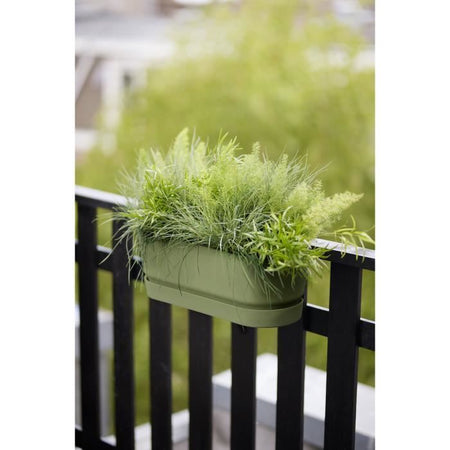 ELHO - Vaso di fiori - Greenville Easy Balcony 52 - Verde foglia - Balcone - L 21,2 x P 52 x H 19,4 cm