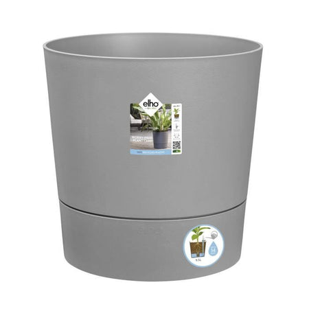 ELHO - Vaso da fiori - Greensense Aqua Care Round 43 - Cemento chiaro - Interno/esterno -  43 x H 42,5 cm