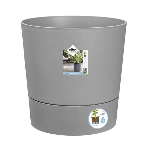 ELHO - Vaso da fiori - Greensense Aqua Care Round 43 - Cemento chiaro - Interno/esterno -  43 x H 42,5 cm