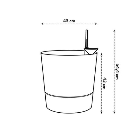 ELHO - Vaso da fiori - Greensense Aqua Care Round 43 - Cemento chiaro - Interno/esterno -  43 x H 42,5 cm