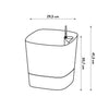 ELHO - Vaso da fiori - Greensense Aqua Care Square 30 - Cemento chiaro - Interno/esterno -  29,5 x H 30,2 cm